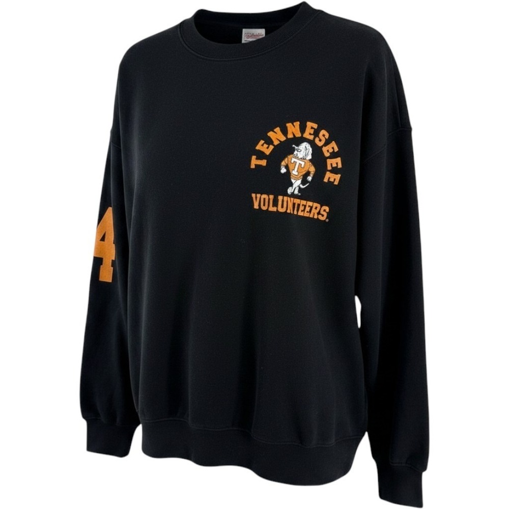 Mitchell & Ness Tennessee Volunteers Womens Black Crewneck Sweatshirt Small NEW